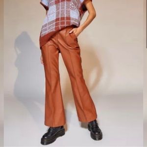 Faux Leather Flare Pants